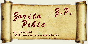 Zorilo Pikić vizit kartica